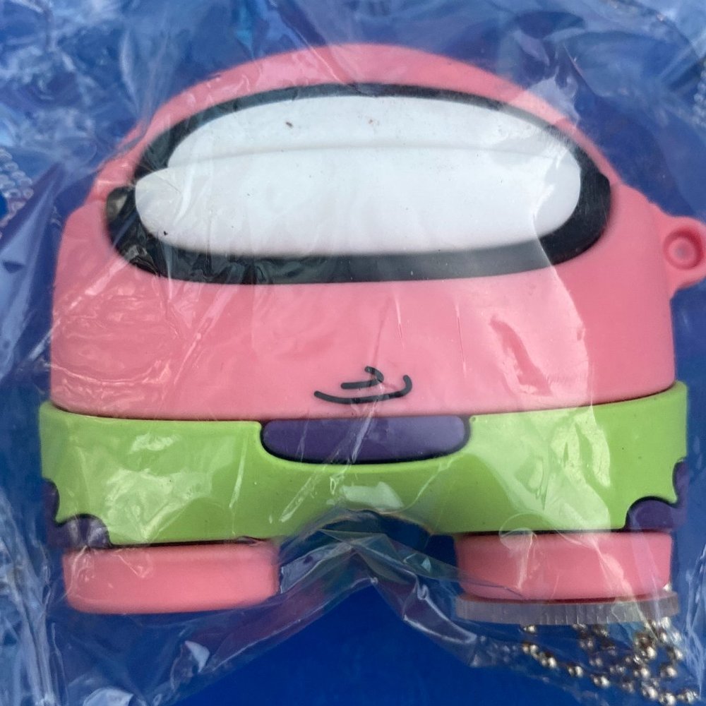 Among Us Spongebob And Patrick Edition Pink Green 3D Cover For AirPods Case